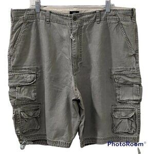 Bailey's Point Mens Gray Cargo Shorts Cotton Blend Summer Hiking Size 40